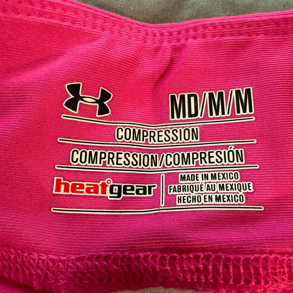 Under Armour Heat Gear‎ Compression Pants Womens Medium Pink - Picture 4 of 5